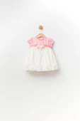 Tül Gül Detaylı Bayramlık Kız Bebek Çocuk Elbise 13628 thumbnail 2