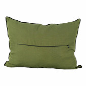 Yeşil Keten Kumaş Figür Motifli Kırlent 2 Adet - 2