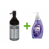 SIA-BOSP019 SİYAH FÜME SIVI SABUNLUK VE 1 ADET 400 ML SIVI SABUN LAVANTA KOKULU thumbnail 1