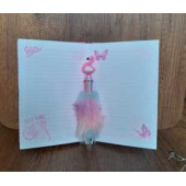 ÇİLEKHOMEAVM  Hediyelik Flamingo Kilitli Hatıra Ve Günlük Defteri PELUŞ Kalem - 6