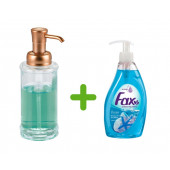 SIA-BOSP023 BAKIR RENK POMPALI CAM SIVI SABUNLUK VE 1 ADET 400 ML SIVI SABUN OKYANUS KOKULU thumbnail 1