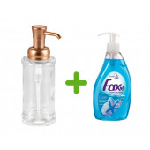 SIA-BOSP023 BAKIR RENK POMPALI CAM SIVI SABUNLUK VE 1 ADET 400 ML SIVI SABUN OKYANUS KOKULU thumbnail 3