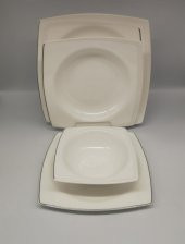 Emsan Fine Bone Zencerek 60 Parça 12 Kişilik Yemek Takımı Kare 600.15.01.2034 - 2