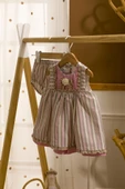 Babydola Çiçek Detaylı Kız Bebek Çocuk Bayramlık Elbise 2'li Set 13792 - 6