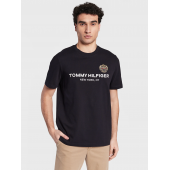 Tommy Hilfiger Crew Neck T-shirt Logo Printed SİYAH - 5