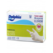 Dolphin Pudralı Lateks Eldiven M Beden - 1
