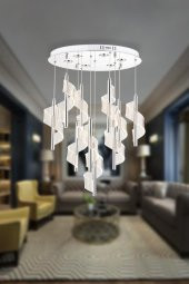 Eray Aydınlatma P7077-10 10lu Krom Sarkıt Led Avize - 1