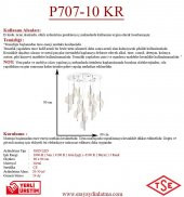 Eray Aydınlatma P7077-10 10lu Krom Sarkıt Led Avize - 2