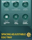 Kuluçka Makinesi 130 Tavuk Yumurtalı Extra Yedek Motorlu İncubator thumbnail 8