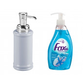 SIA-BOSP038 PORSELEN GRİ SIVI SABUNLUK VE 1 ADET 400 ML SIVI SABUN OKYANUS KOKULU thumbnail 2