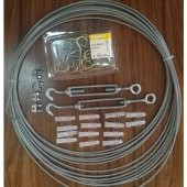 KADİRTARIM FİLE MONTAJ MAZEMESİ 7 METRE İÇİN KANCA DUBEL ÇELİK HALAT FİLE MONTAJ APARATI - 1