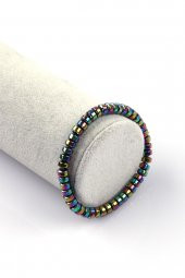 Hematit Doğal Taş Bileklik 2 x 4 mm Rondel Kesim thumbnail 1