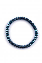 Hematit Doğal Taş Bileklik 3 x 6 mm Rondel Kesim thumbnail 2