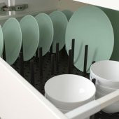 Çekmece İçi Düzenleyici, MeridyenDukkan Antrasit Renk 80 cm Tabak, Tencere, Kapak Düzenleyici thumbnail 2