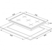 SilverLine CS5365B01 Siyah 75cm Ankastre Ocak - 2