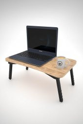 Mobezzo Laptop Sehpası Seyyar Kahvaltı Masası Katlanır Çalışma Sehpası Atlantik Çam - 3