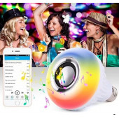 Bluetooth Hoparlörlü Kumandalı Rgb Akıllı Led Ampul 16 Renk Ampule Takılan Ses Bombası - 5