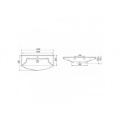 Turkuaz Seramik Cerastyle Evita Serisi 110 x 55 Cm Etajerli Lavabo - 2
