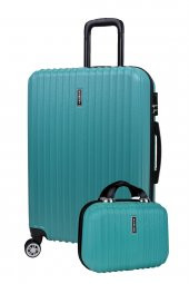 2li Valiz Seti Elatae Valiz Orta Boy ve Makyaj Turkuaz 2li Set 1020 thumbnail 1