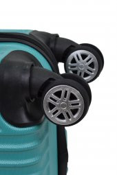 2li Valiz Seti Elatae Valiz Orta Boy ve Makyaj Turkuaz 2li Set 1020 thumbnail 6