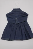 Jean Görünümlü Bayramlık Kız Bebek Çocuk Spor Elbise 13889 - 4
