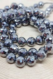 Terahertz Taşı Faset Kesim Dizi 8mm thumbnail 3