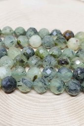 Prehnit (Prinayt) Taşı Faset Kesim Dizi 8mm thumbnail 1