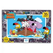 Cars Şimşek Mc queen ile Kral Şakir Puzzle/Yapboz 2 li Set (24+35) - 3