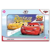Cars Şimşek Mc queen ile Kral Şakir Puzzle/Yapboz 2 li Set (24+35) - 2