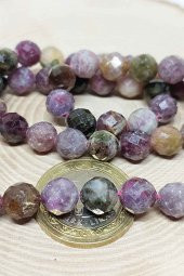 Turmalin Taşı Karışık Renkler Faset Kesim Dizi 8mm thumbnail 3