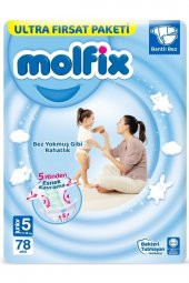 Molfix 5 Beden Junior 78'li Bebek Bezi - 1