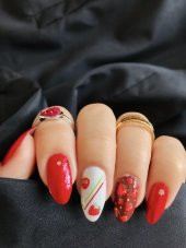 Mini Çilekler Tırnak Dövmesi, Tırnak Tattoo, Nail Art, Tırnak Sticker - 2