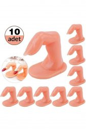 MONİCATİME MONİCATİME PARMAK MANKENİ 10 LU ( PROTEZ TIRNAK+OJE EĞİTİMİ) - 1