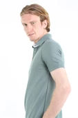 İntersivin Slim Fit Polo Yaka Cepsiz Dokulu Erkek T-Shirt - 7