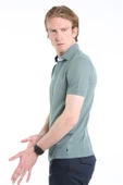 İntersivin Slim Fit Polo Yaka Cepsiz Dokulu Erkek T-Shirt - 6