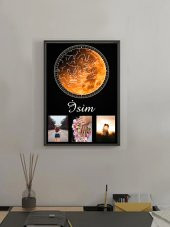 BNC DESIGN Kişiye Özel Gökyüzü Yıldız Haritası Hediye Tablo Spotify Kodlu Doğum Haritası - 1