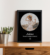 BNC DESIGN Kişiye Özel Gökyüzü Yıldız Haritası Hediye Tablo Spotify Kodlu Doğum Haritası - 1