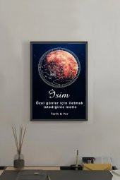 BNC DESIGN Kişiye Özel Gökyüzü Yıldız Haritası Hediye Tablo Spotify Kodlu Doğum Haritası - 1