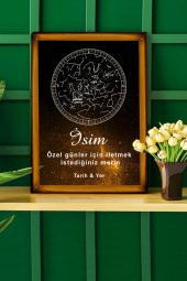 BNC DESIGN Kişiye Özel Gökyüzü Yıldız Haritası Hediye Tablo Spotify Kodlu Doğum Haritası - 2