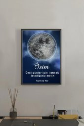 BNC DESIGN Kişiye Özel Gökyüzü Yıldız Haritası Hediye Tablo Spotify Kodlu Doğum Haritası - 1