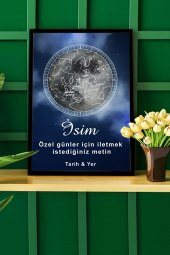 BNC DESIGN Kişiye Özel Gökyüzü Yıldız Haritası Hediye Tablo Spotify Kodlu Doğum Haritası - 2