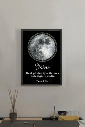 BNC DESIGN Kişiye Özel Gökyüzü Yıldız Haritası Hediye Tablo Spotify Kodlu Doğum Haritası - 1