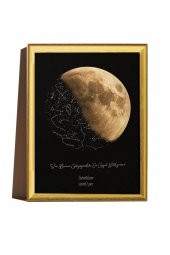 Kişiye Özel Yıldız Haritası Çerçeveli Gökyüzü Yıldız Haritası Doğum Günü Sevgiliye Hediye Tablo - 1