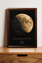 Kişiye Özel Yıldız Haritası Çerçeveli Gökyüzü Yıldız Haritası Doğum Günü Sevgiliye Hediye Tablo - 1