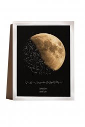 Kişiye Özel Yıldız Haritası Çerçeveli Gökyüzü Yıldız Haritası Doğum Günü Sevgiliye Hediye Tablo - 2