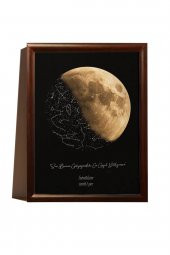 Kişiye Özel Yıldız Haritası Çerçeveli Gökyüzü Yıldız Haritası Doğum Günü Sevgiliye Hediye Tablo - 2