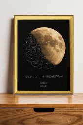 Kişiye Özel Yıldız Haritası Çerçeveli Gökyüzü Yıldız Haritası Doğum Günü Sevgiliye Hediye Tablo - 2