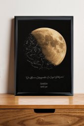 Kişiye Özel Yıldız Haritası Çerçeveli Gökyüzü Yıldız Haritası Doğum Günü Sevgiliye Hediye Tablo - 1