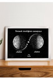 Kişiye Özel Yıldız Haritası Çerçeveli Gökyüzü Yıldız Haritası Doğum Günü Sevgiliye Hediye Tablo - 1