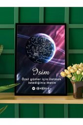 Kişiye Özel Yıldız Haritası Çerçeveli Gökyüzü Spotify kodlu Harita  Sevgiliye Hediye Tablo - 2